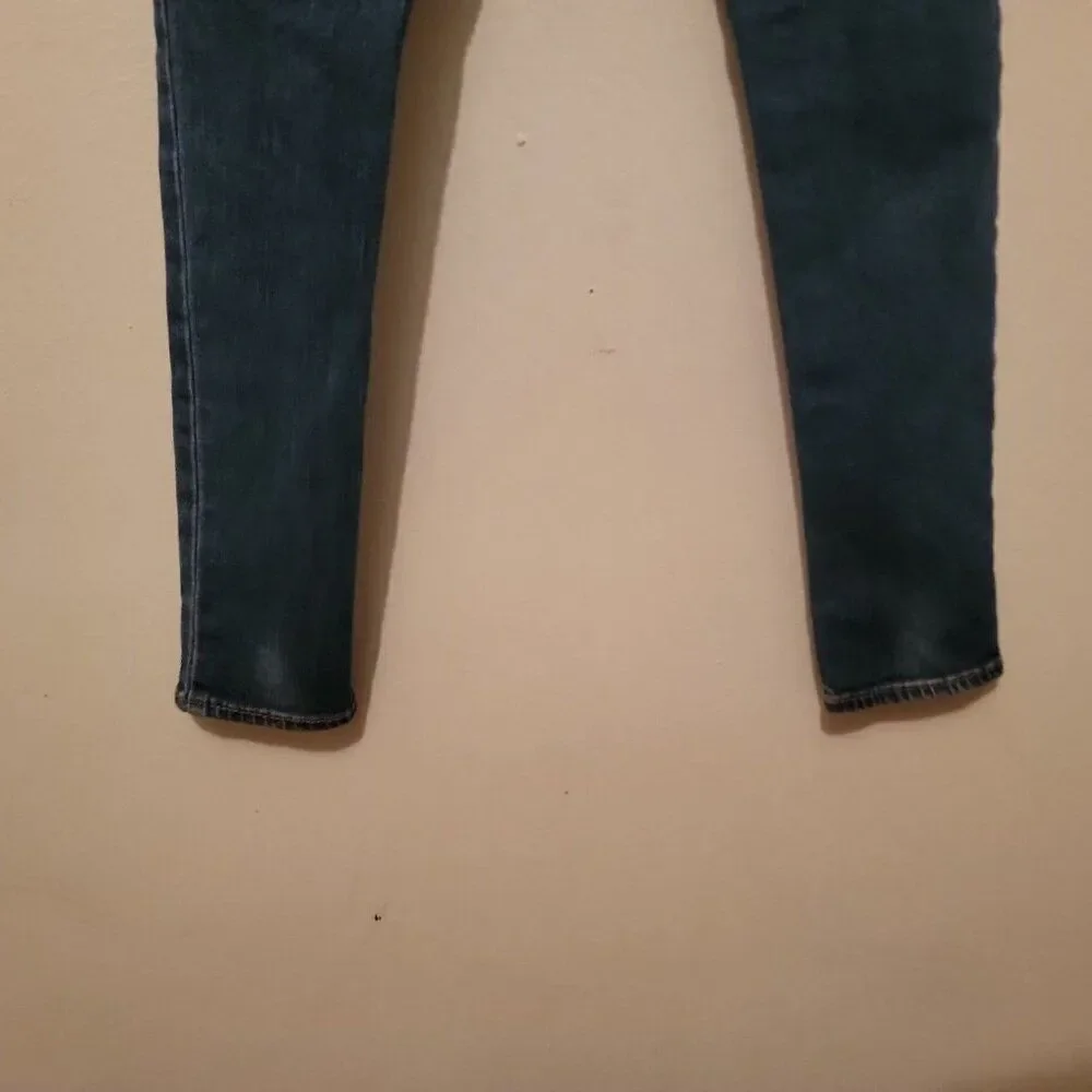 Gap Girls Blue Stretch Pockets Elastic Waist Denim Pull On Jeggings Size 10